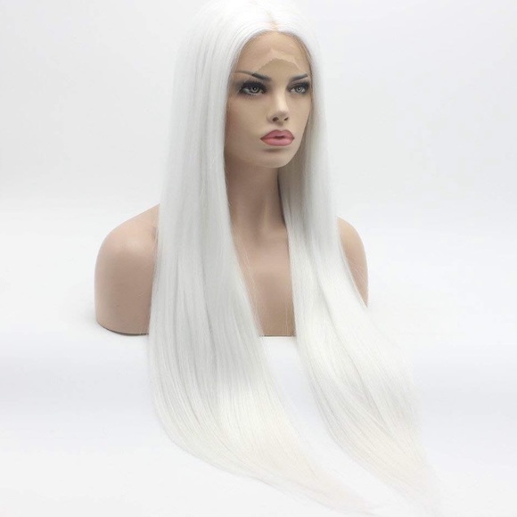 30”  WHITE CELEB STATUS LACEFRONT WIG *NWT* main image 4